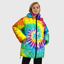 Куртка зимняя женская TIE-DYE СТЕНА, цвет: 3D-черный — фото 2