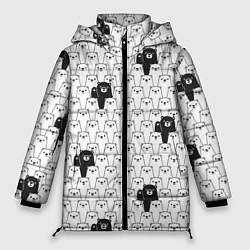 Куртка зимняя женская МИШКИ, цвет: 3D-светло-серый