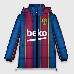 Куртка зимняя женская FC Barcelona 2021, цвет: 3D-красный