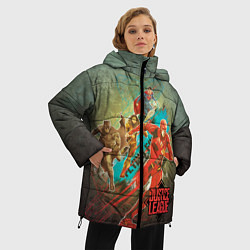 Куртка зимняя женская Лига справедливости, цвет: 3D-черный — фото 2