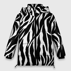 Куртка зимняя женская Зебра, цвет: 3D-черный