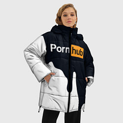 Куртка зимняя женская Pornhub, цвет: 3D-черный — фото 2