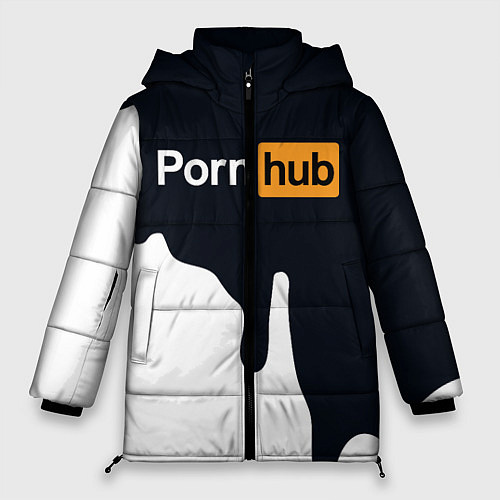 Женская зимняя куртка Pornhub / 3D-Светло-серый – фото 1