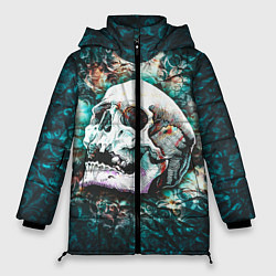 Куртка зимняя женская Череп, цвет: 3D-черный