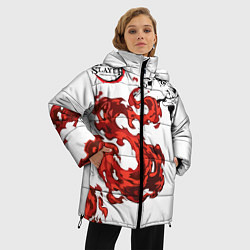 Куртка зимняя женская Клинок, рассекающий демонов, цвет: 3D-светло-серый — фото 2