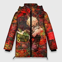 Куртка зимняя женская Бакуго Кацуки, цвет: 3D-светло-серый