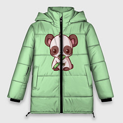 Куртка зимняя женская Пандочка с бамбуком, цвет: 3D-черный