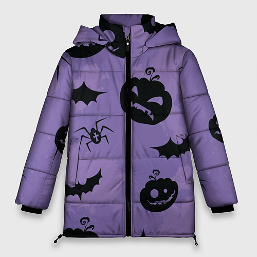 Женская зимняя куртка Фиолетовый хэллоуин / 3D-Светло-серый – фото 1