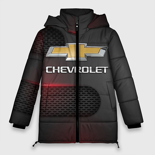 Женская зимняя куртка CHEVROLET / 3D-Светло-серый – фото 1