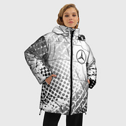 Куртка зимняя женская Mercedes-Benz, цвет: 3D-светло-серый — фото 2