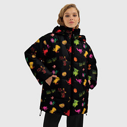 Куртка зимняя женская Looney tunes Паттерн, цвет: 3D-красный — фото 2
