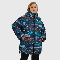 Куртка зимняя женская Finding Nemo паттерн, цвет: 3D-черный — фото 2