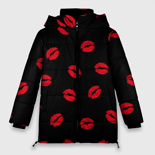 Женская зимняя куртка Поцелуи / 3D-Светло-серый – фото 1