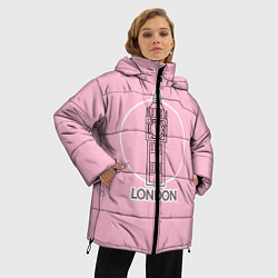 Куртка зимняя женская Биг Бен, Лондон, London, цвет: 3D-черный — фото 2