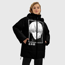 Куртка зимняя женская Кен Канеки, цвет: 3D-светло-серый — фото 2