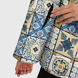 Куртка зимняя женская Плитка, орнамент, узор, цвет: 3D-черный — фото 2