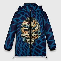 Куртка зимняя женская Snake&Skull, цвет: 3D-черный