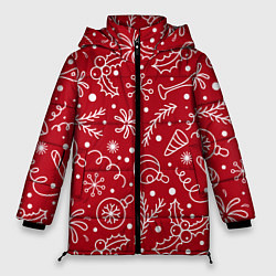 Куртка зимняя женская Новогоднее настроение, цвет: 3D-светло-серый