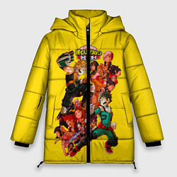 Куртка зимняя женская Моя геройская академия, цвет: 3D-красный