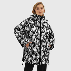 Куртка зимняя женская Haunted Family Призраки, цвет: 3D-черный — фото 2