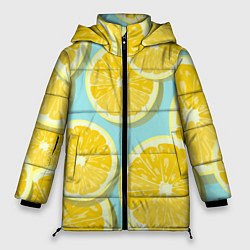 Куртка зимняя женская Лимончики, цвет: 3D-черный