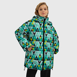 Куртка зимняя женская Mickey pattern, цвет: 3D-черный — фото 2