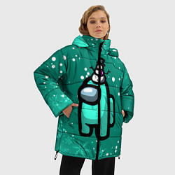 Куртка зимняя женская AMONG US - СНЕЖНЫЙ, цвет: 3D-черный — фото 2