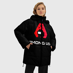 Куртка зимняя женская Among Us Логотип, цвет: 3D-черный — фото 2