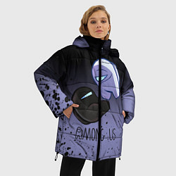 Куртка зимняя женская AMONG US - Кто Импостор?, цвет: 3D-черный — фото 2