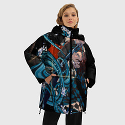 Куртка зимняя женская КЛИНОК РАССЕКАЮЩИЙ ДЕМОНОВ, цвет: 3D-красный — фото 2