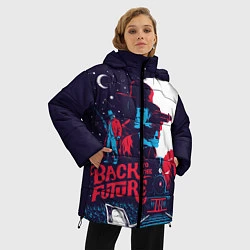 Куртка зимняя женская Назад в будущее, цвет: 3D-черный — фото 2