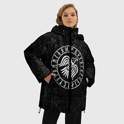 Куртка зимняя женская Ворон Одина, цвет: 3D-светло-серый — фото 2