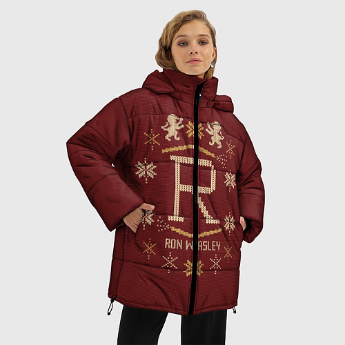 Женская зимняя куртка Свитер Рона / 3D-Красный – фото 3