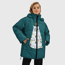 Куртка зимняя женская Кото-ёлка, цвет: 3D-черный — фото 2