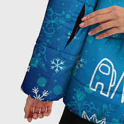 Куртка зимняя женская Новый Год Среди Нас, цвет: 3D-черный — фото 2
