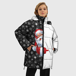 Куртка зимняя женская Дедушка Мороз, цвет: 3D-черный — фото 2