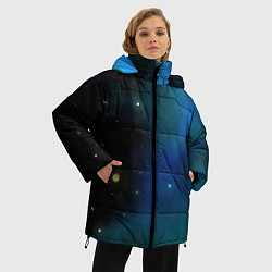 Куртка зимняя женская Туманный космос, цвет: 3D-черный — фото 2