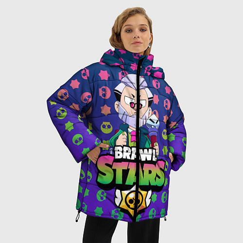 Женская зимняя куртка Brawl Stars Byron / 3D-Красный – фото 3
