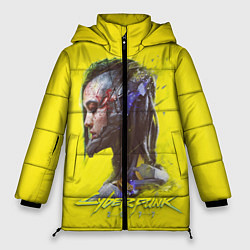 Куртка зимняя женская Киберпанк 2077, цвет: 3D-красный