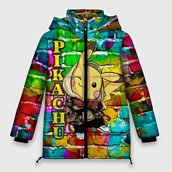 Куртка зимняя женская Pikachu, цвет: 3D-красный