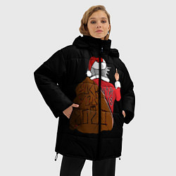 Куртка зимняя женская Santa claus, цвет: 3D-черный — фото 2