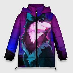 Куртка зимняя женская Сказочный волк, цвет: 3D-светло-серый