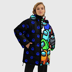 Куртка зимняя женская Among Us Brawl Stars, цвет: 3D-черный — фото 2