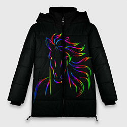 Куртка зимняя женская Лошадка, цвет: 3D-черный