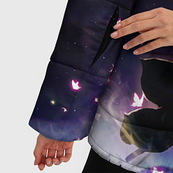 Куртка зимняя женская Шинобу Кочо Клинок демонов, цвет: 3D-черный — фото 2