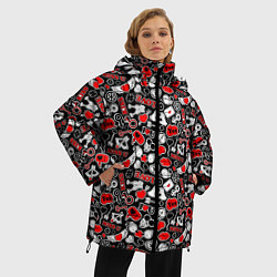 Куртка зимняя женская Love, цвет: 3D-черный — фото 2