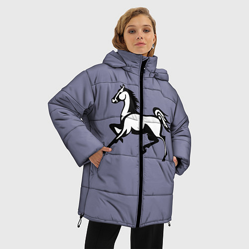Женская зимняя куртка Дикая лошадь / 3D-Красный – фото 3