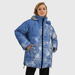 Куртка зимняя женская Летающие треугольники, цвет: 3D-светло-серый — фото 2