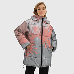 Куртка зимняя женская Абстракция, цвет: 3D-черный — фото 2