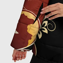 Куртка зимняя женская Узор - Хохлома, цвет: 3D-красный — фото 2
